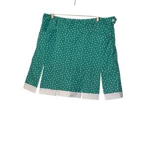 Daily Sports Eileen Skort Size 10 Seaweed White Poka Dot